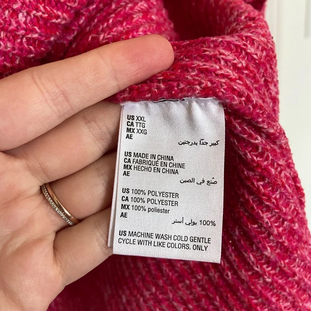 NWOT‎ | Style & Co women’s bright pink scoop neck knit sweater — XXL - Picture 6 of 7